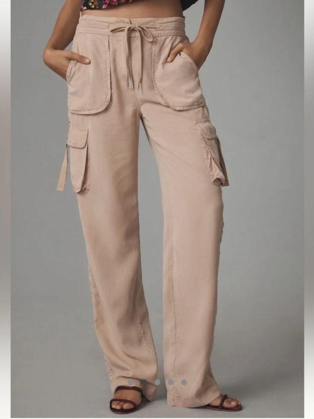 NWT Le Superbe Santa Cruz High Rise Cargo Pants in Beige, Size 0, $325 Retail
